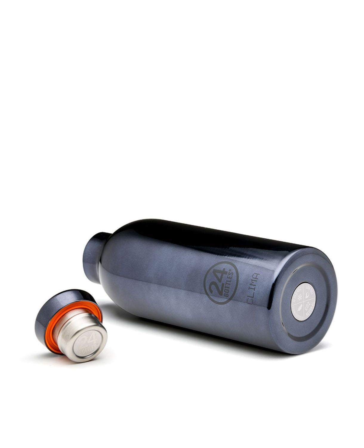24 Bottles Clima 500ML Insulated Water Bottle (Chrome) - Black Radiance
