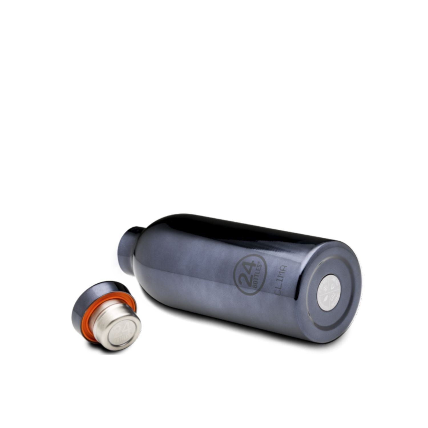 24 Bottles Clima 330ML Insulated Water Bottle (Chrome) - Black Radiance