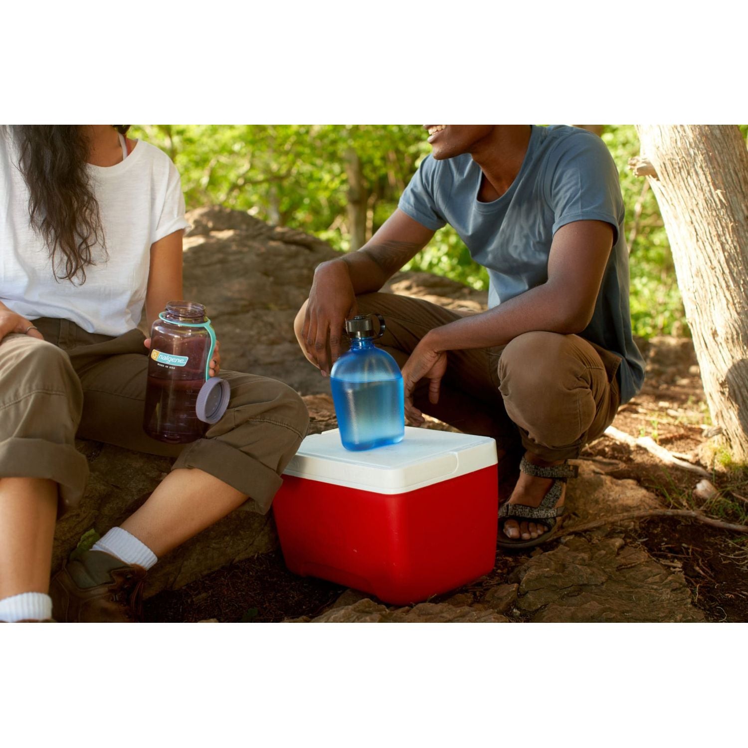 Nalgene 32Oz Oasis Canteen Bottle Sustain - Blue