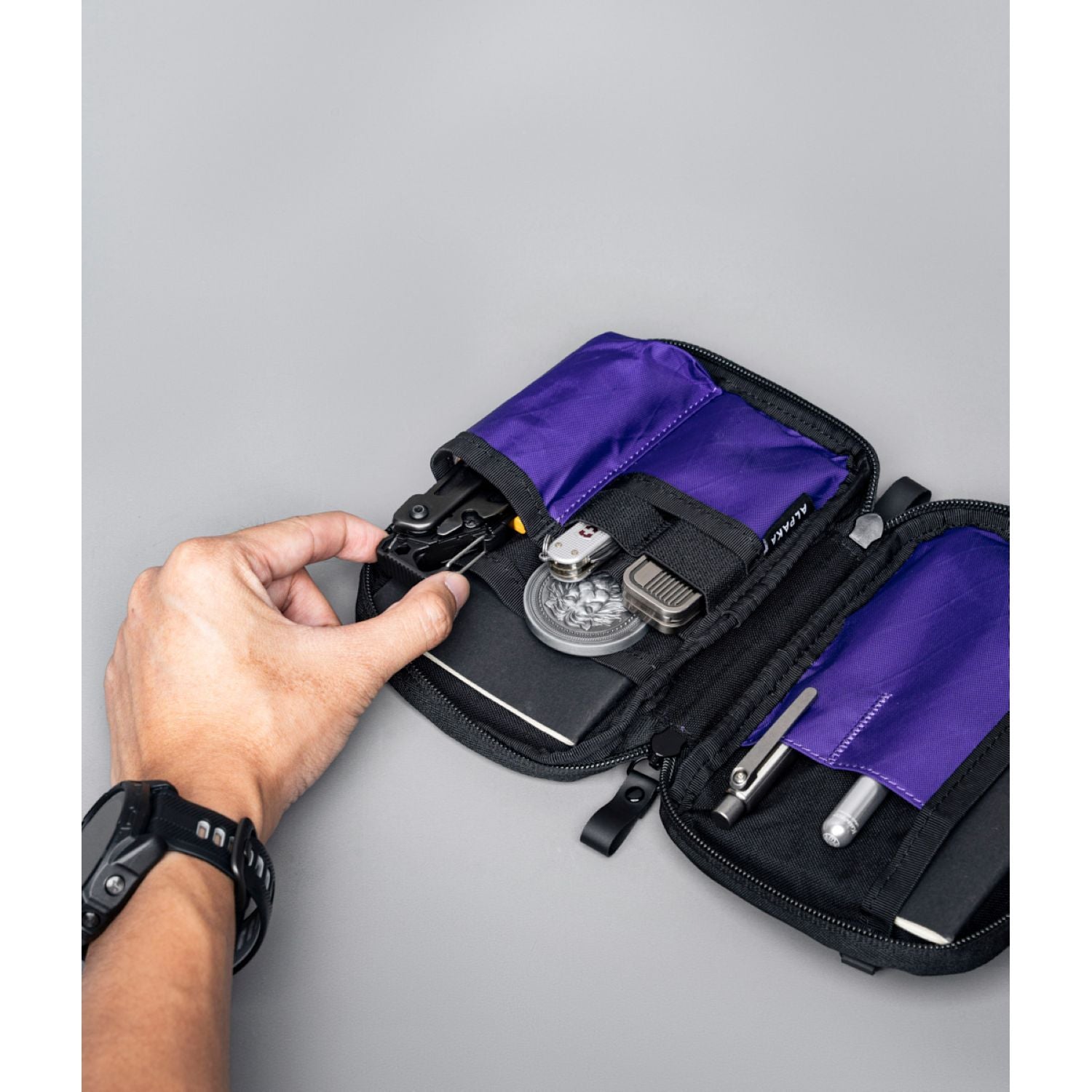 ALPAKA Admin Pouch With Hook & Loop VX21 (Purple)