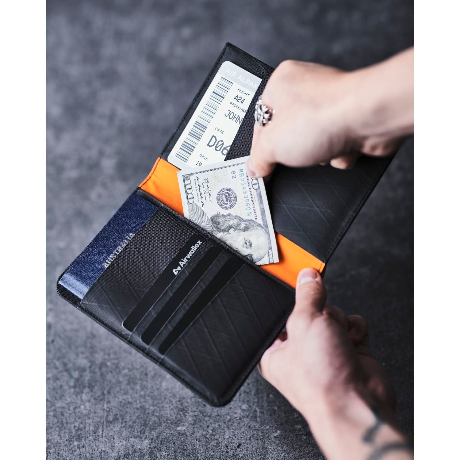 ALPAKA ARK Bifold Passport Wallet X-Pac VX21 (Black)