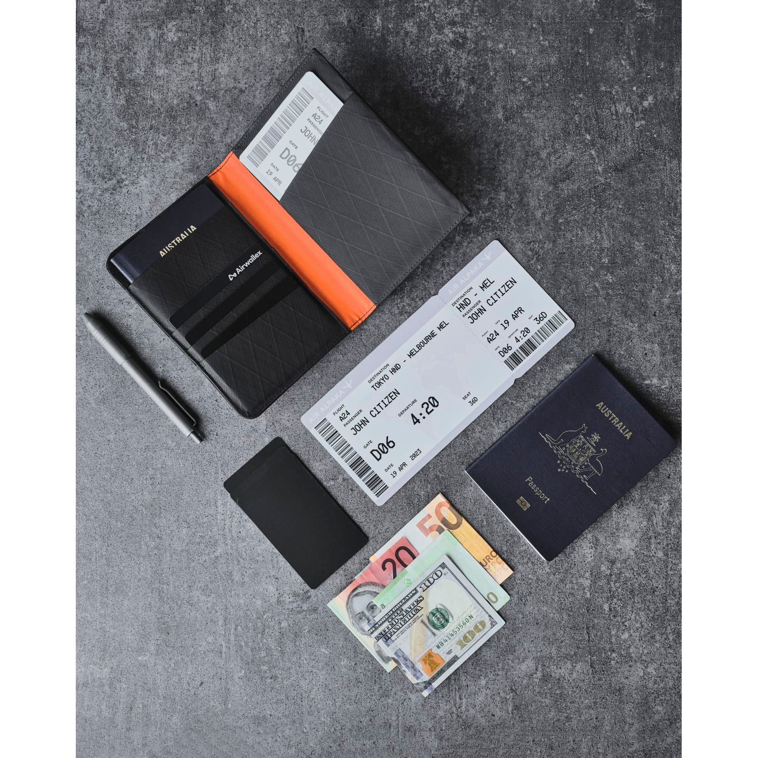 ALPAKA ARK Bifold Passport Wallet X-Pac VX21 (Black)