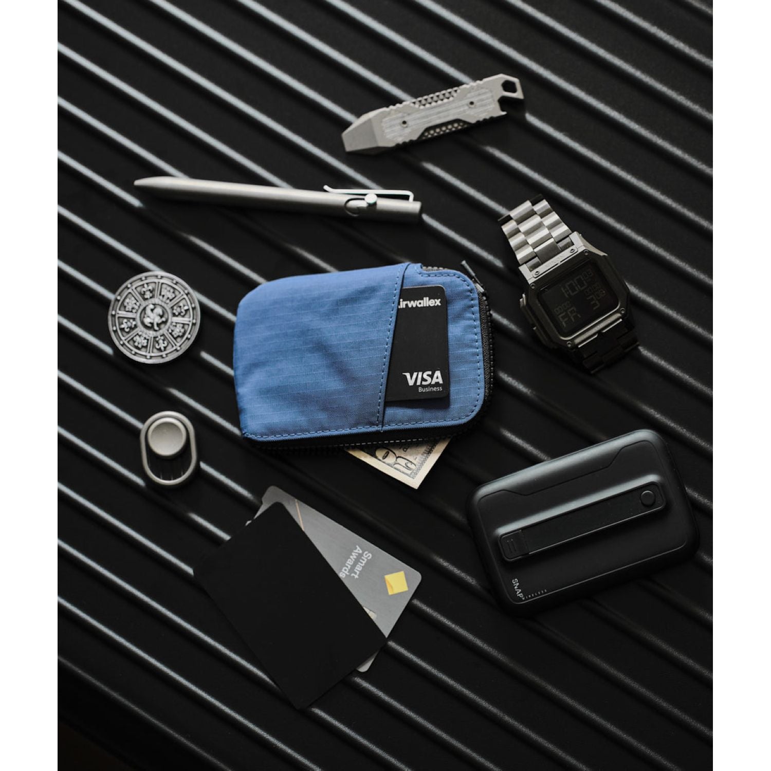 ALPAKA Zip Card Pouch 200D (Blue)