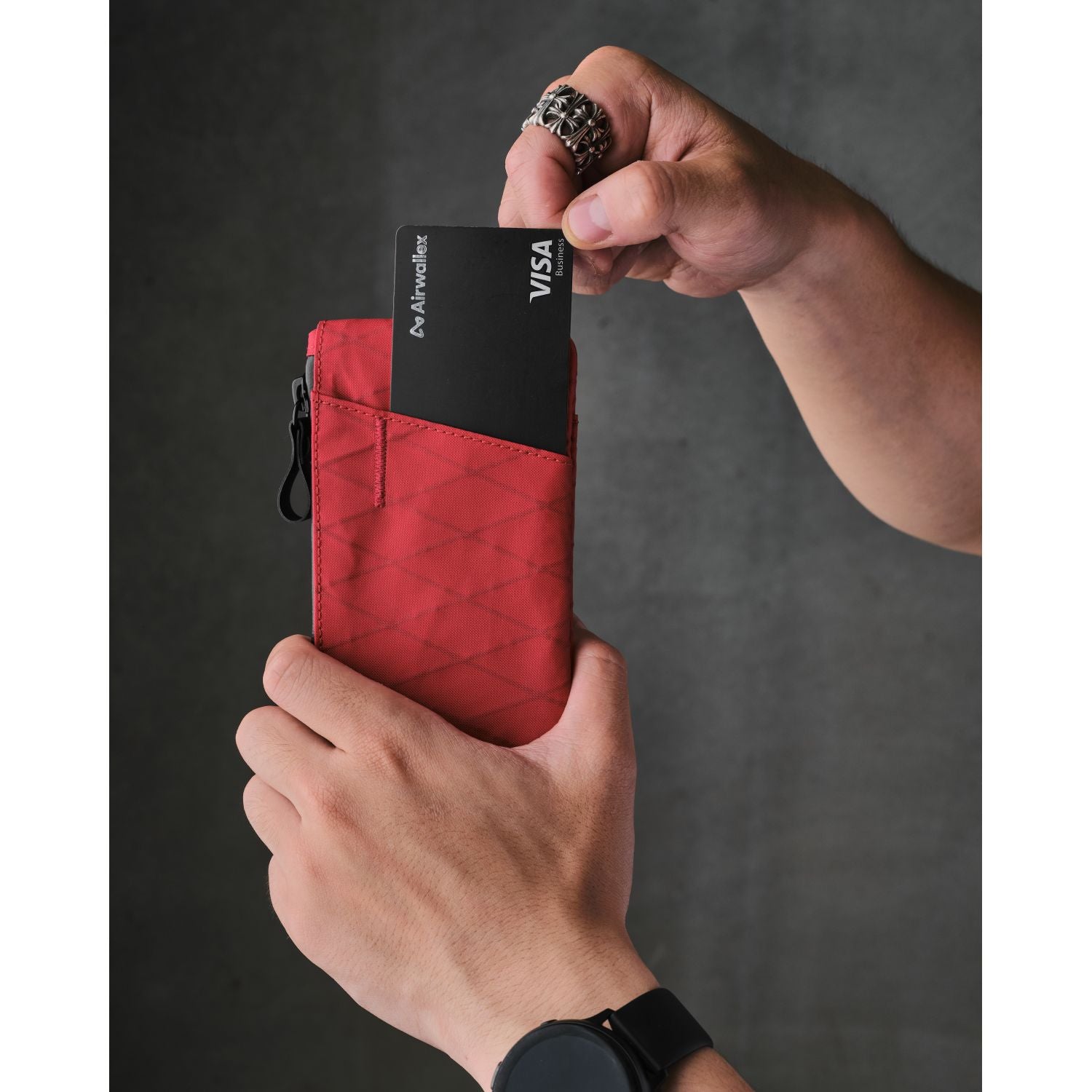 ALPAKA Zip Cardholder X-Pac VX21 (Red)