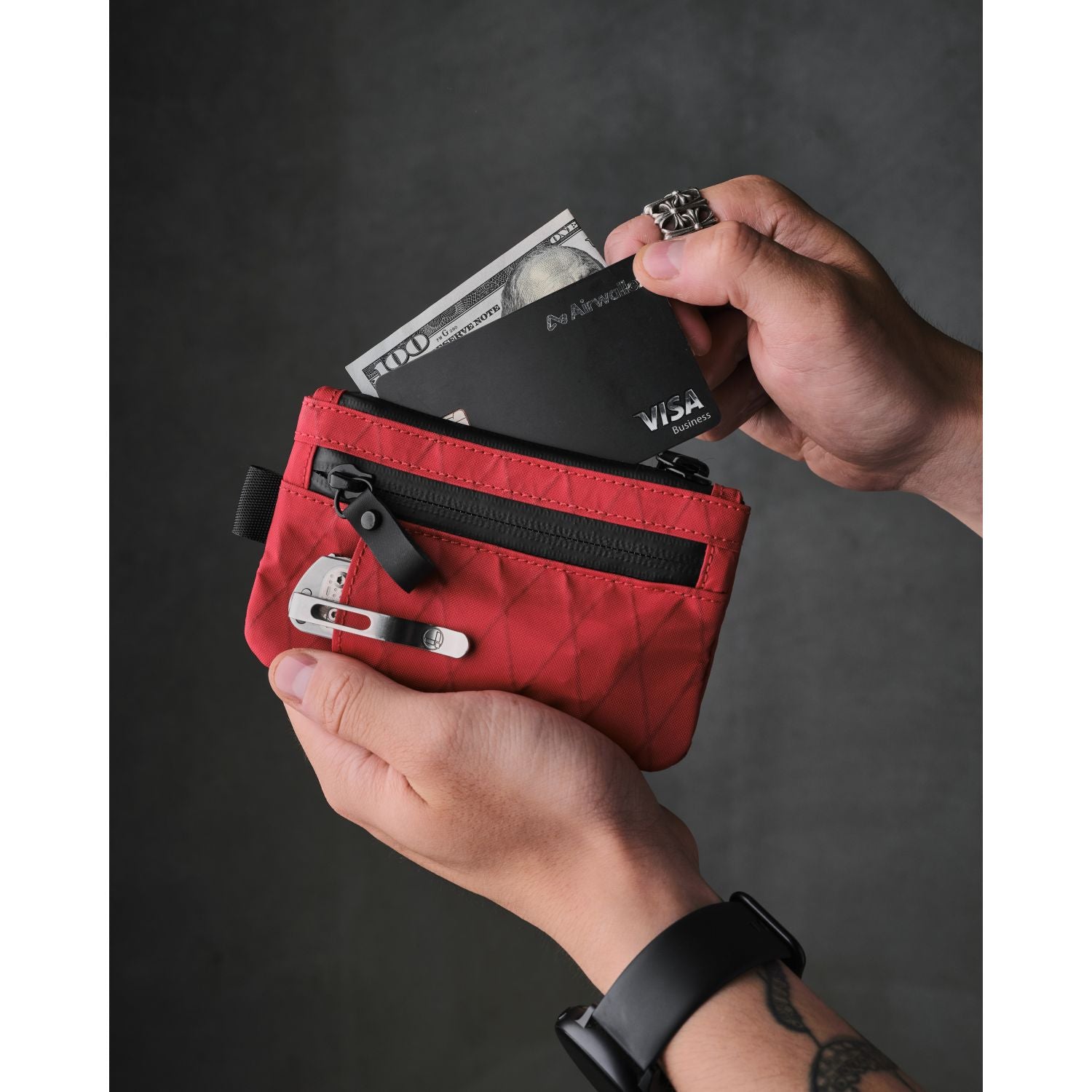 ALPAKA Zip Cardholder X-Pac VX21 (Red)