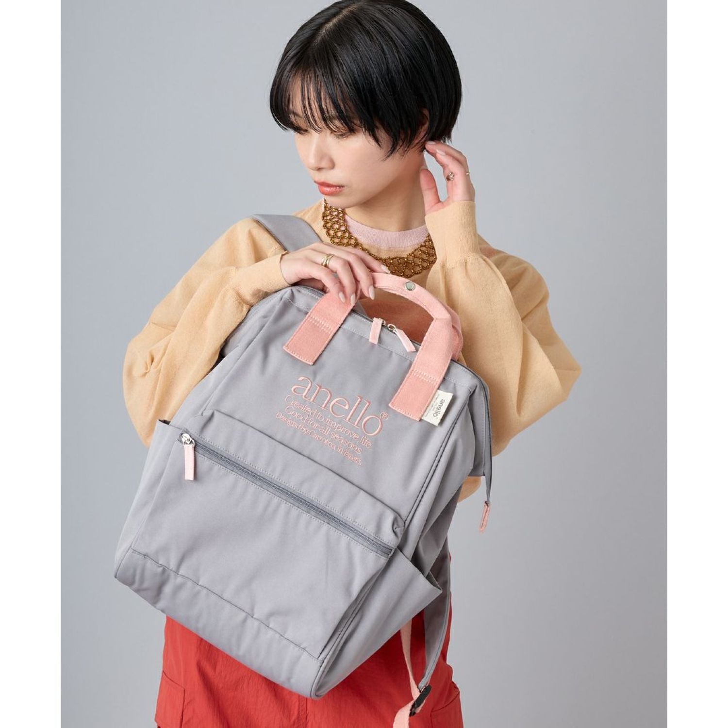Anello Beverly Kuchigane Backpack R (Navy)