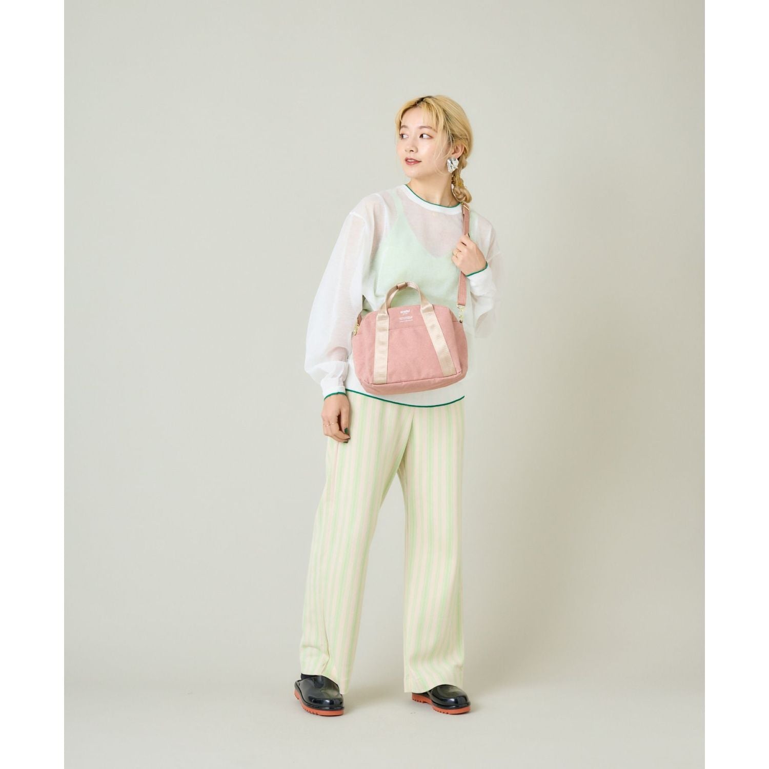 Anello Chubby Mini Shoulder Bag (Natural Pink)