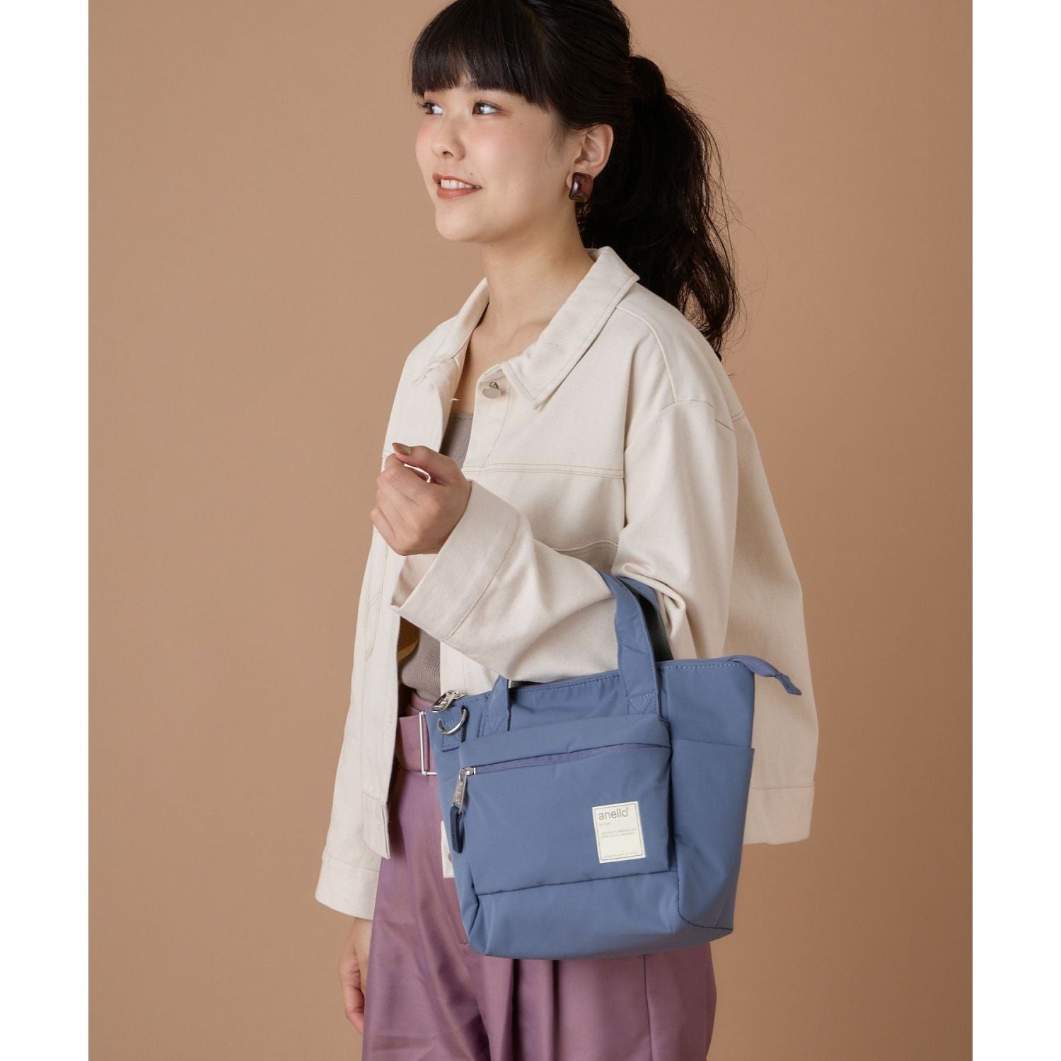 Anello Circle 2Way Mini Tote Bag (Blue)
