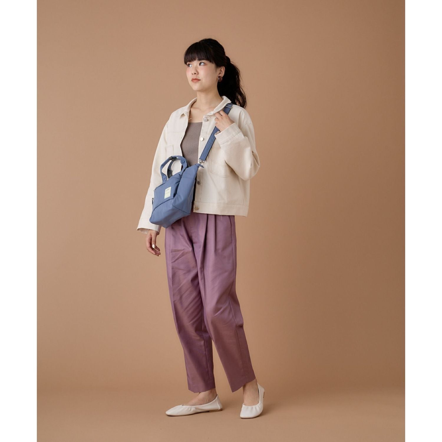 Anello Circle 2Way Mini Tote Bag (Blue)