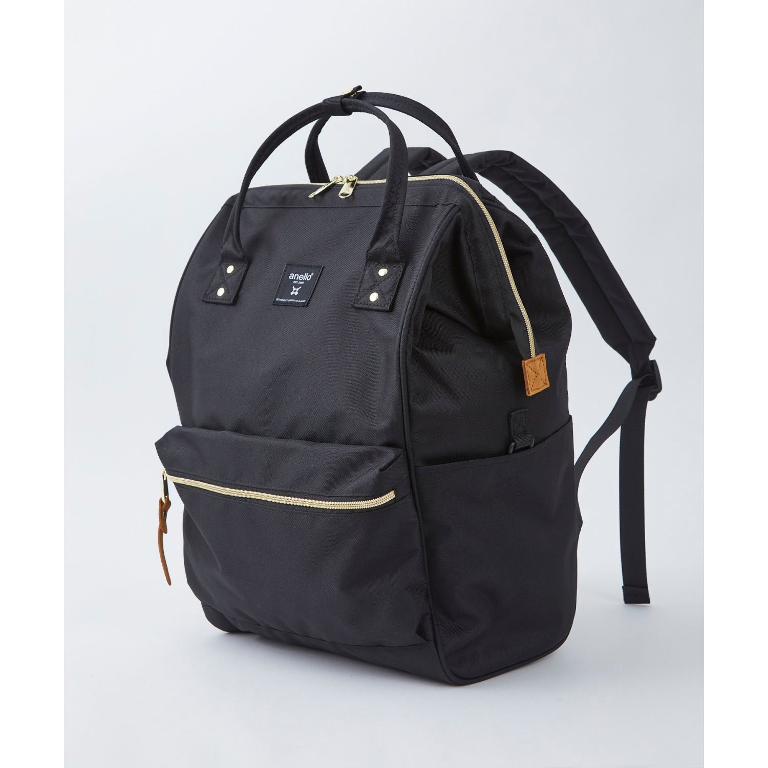 Anello Cross Bottle Kuchigane Backpack L (Black)
