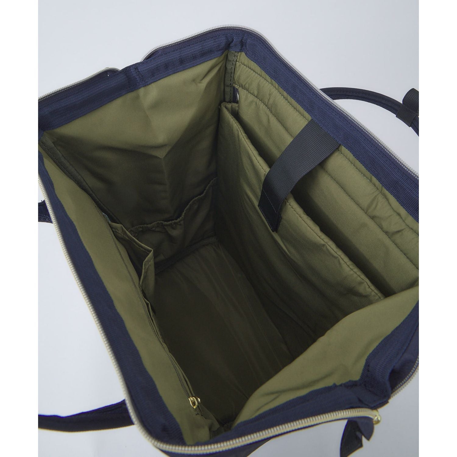 Anello Cross Bottle Kuchigane Backpack L (Navy/Olive/Black)