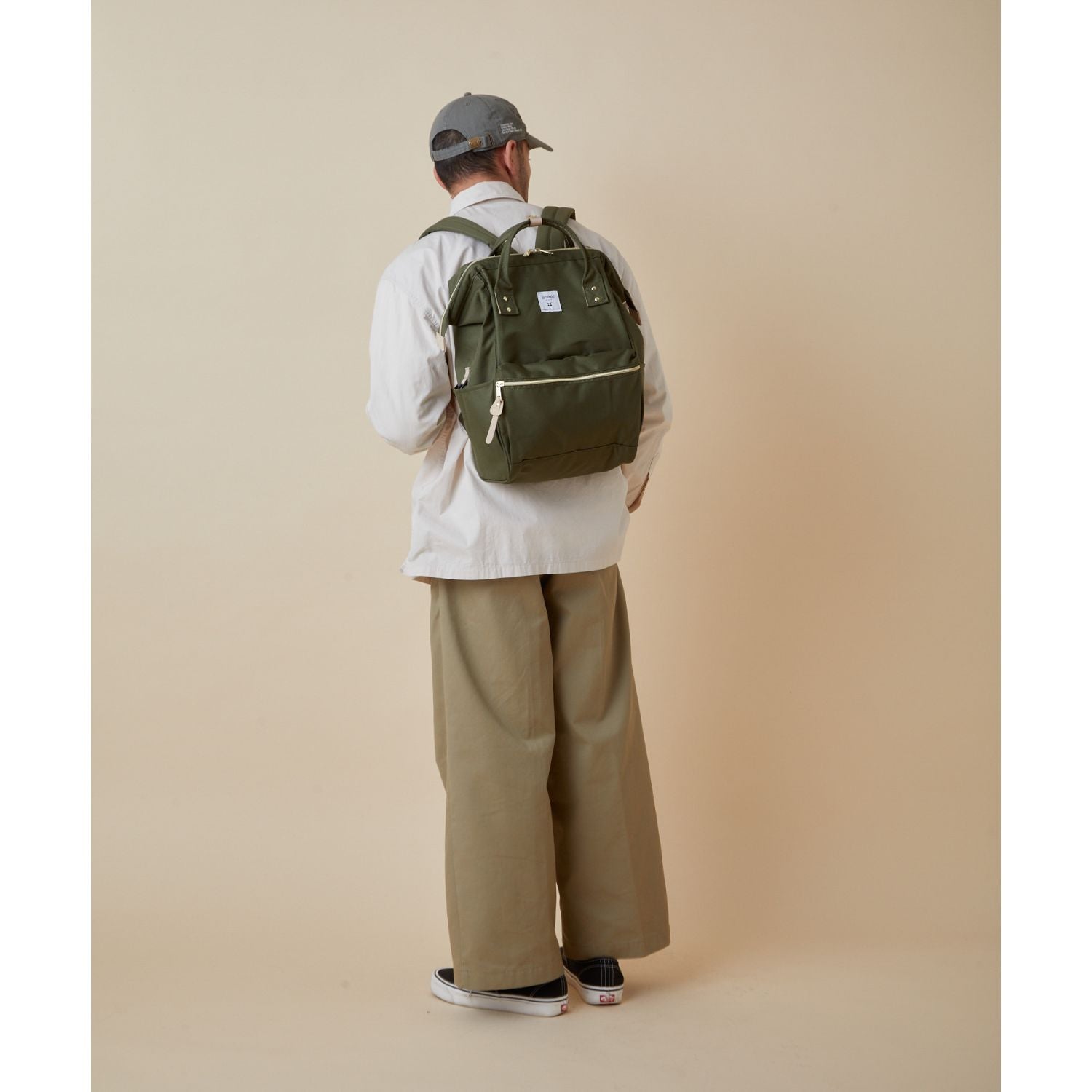 Anello Cross Bottle Kuchigane Backpack R (Olive)