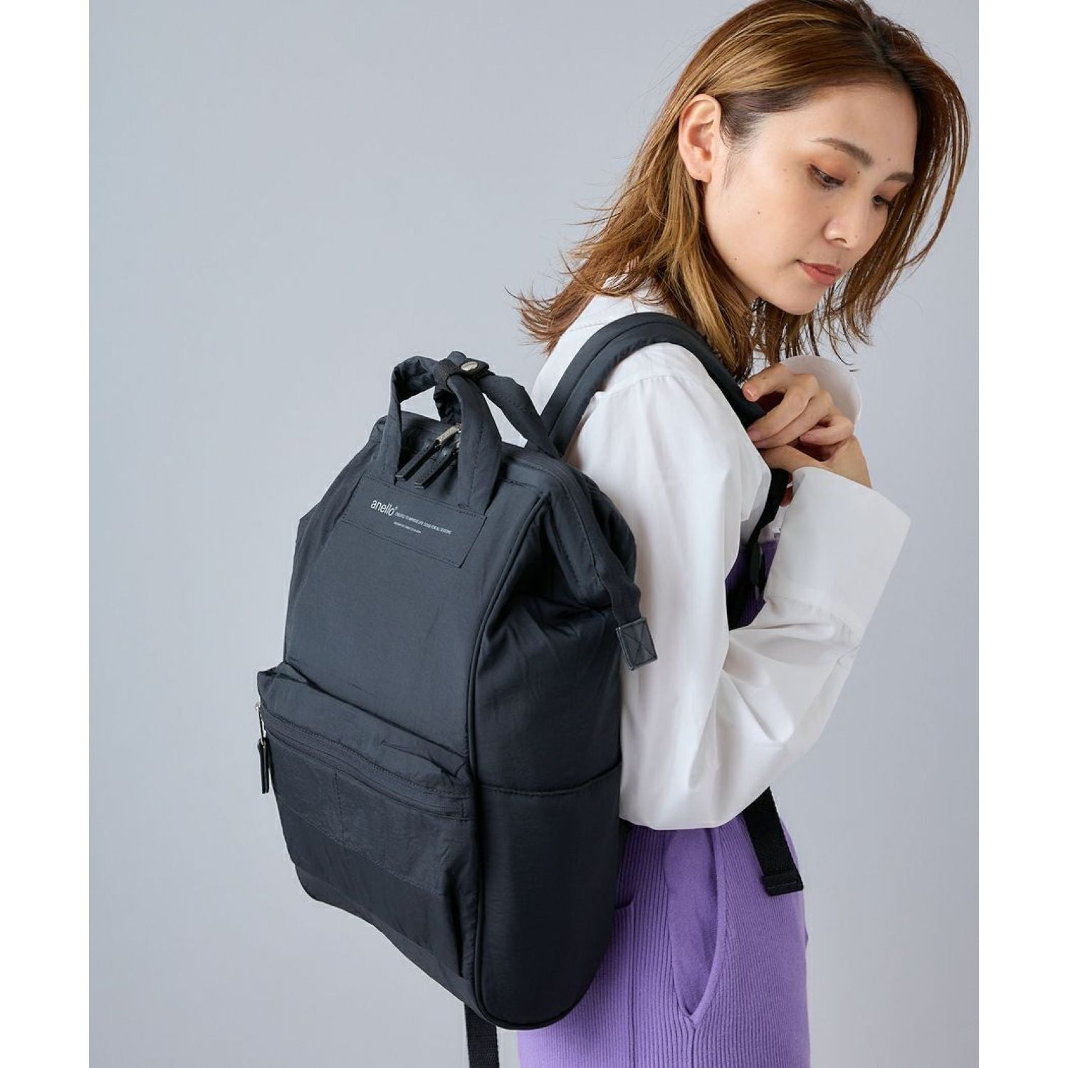 Anello Future Nostalgia Kuchigane Backpack Slim R (Mint Green)
