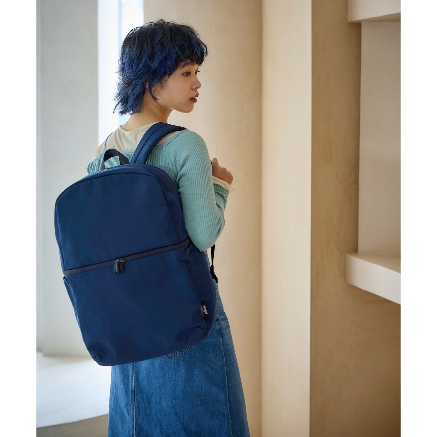 Anello Layer 2 Layered Backpack L (Navy)