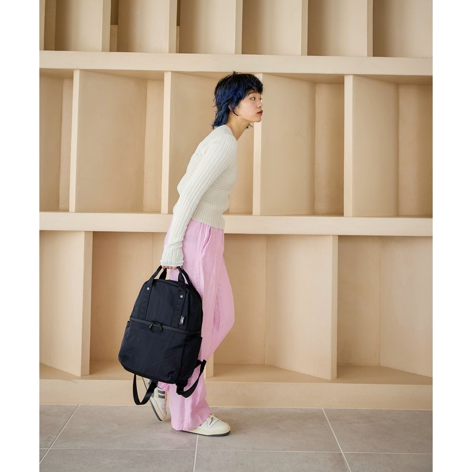 Anello Layer 2 Layered Backpack R (Black)