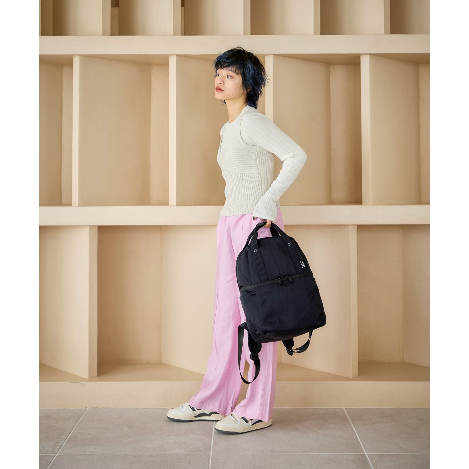 Anello Layer 2 Layered Backpack R (Black)