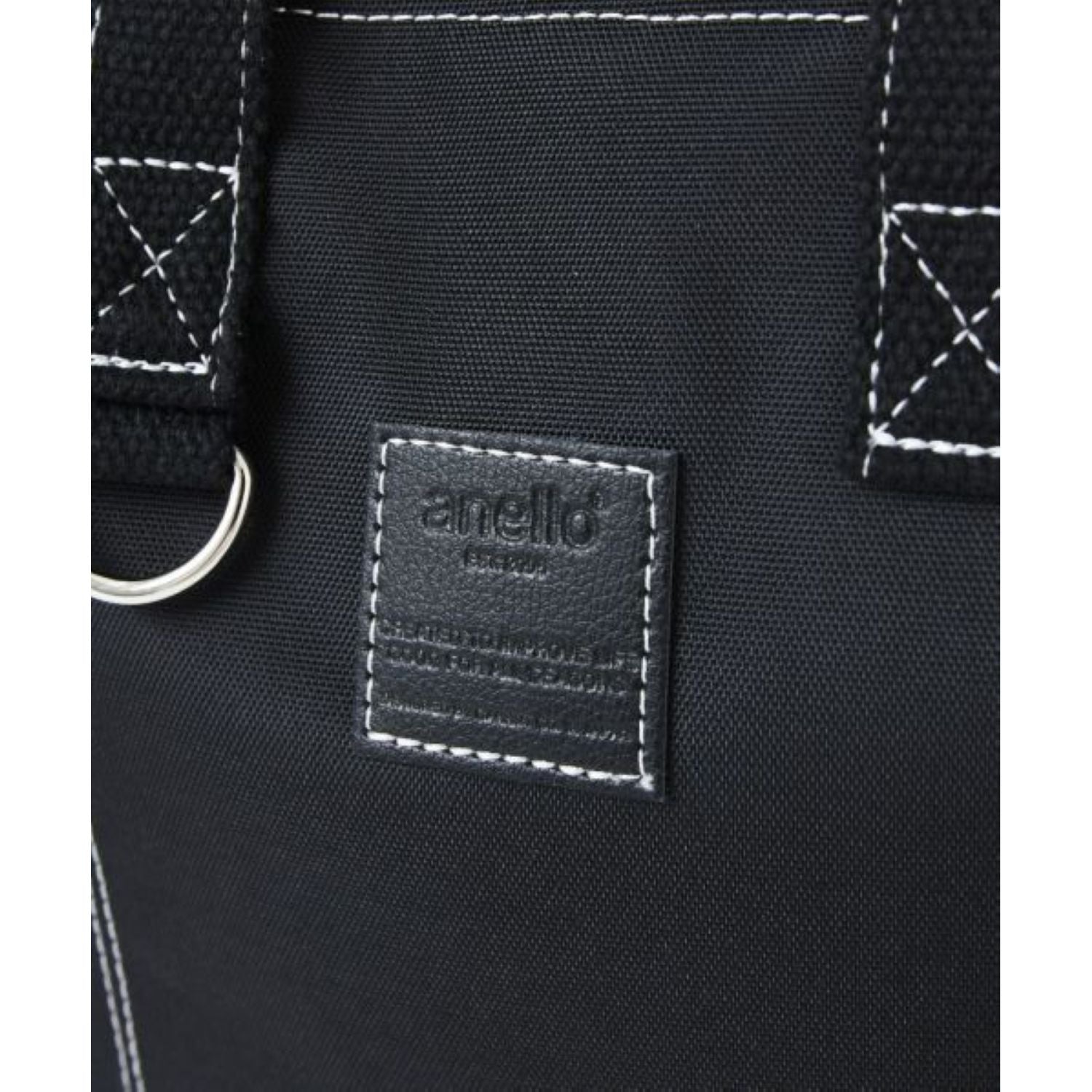 Anello Line 2Way Mini Tote Bag (Black)