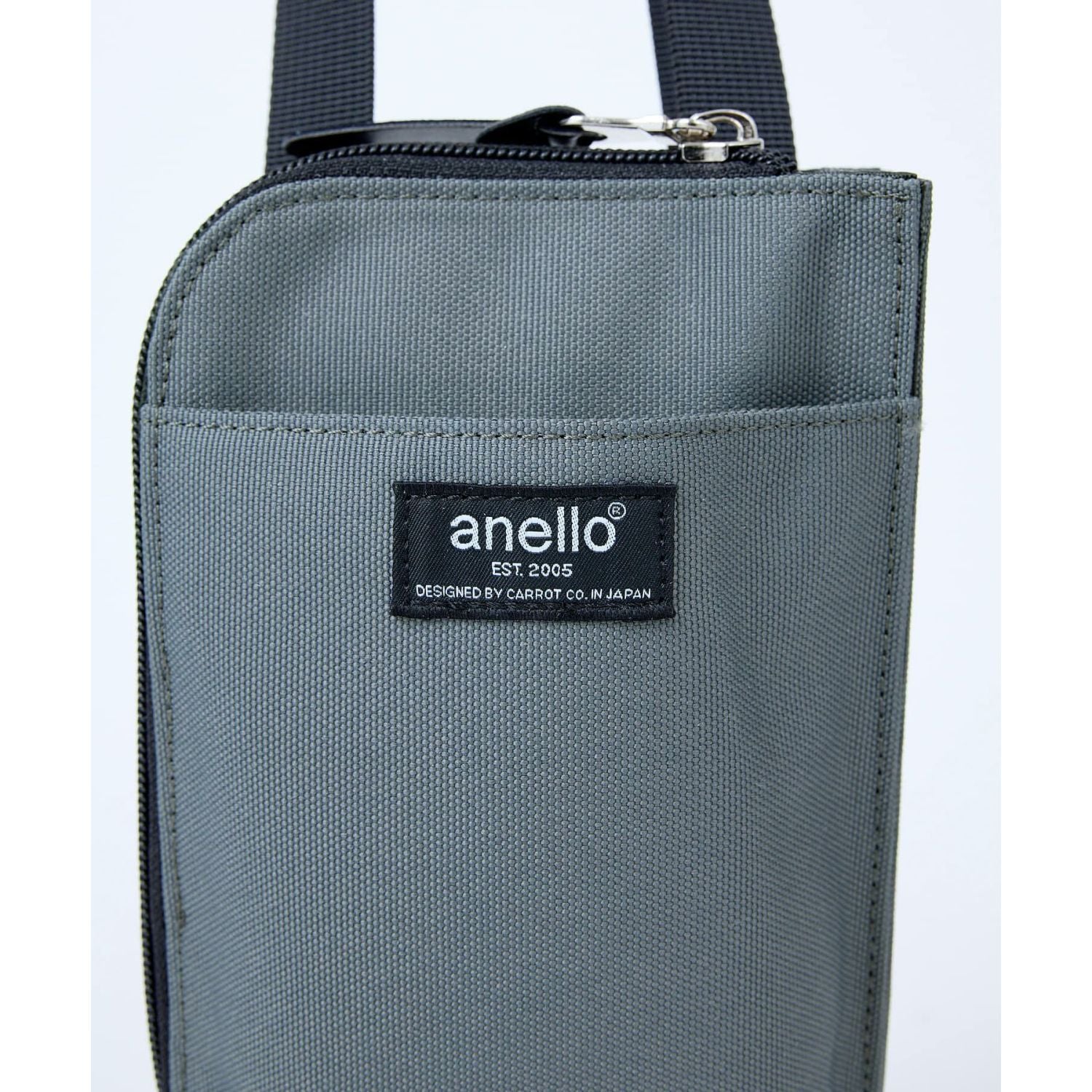 Anello To Go Rounded Zip Mini Shoulder Bag (Grey)
