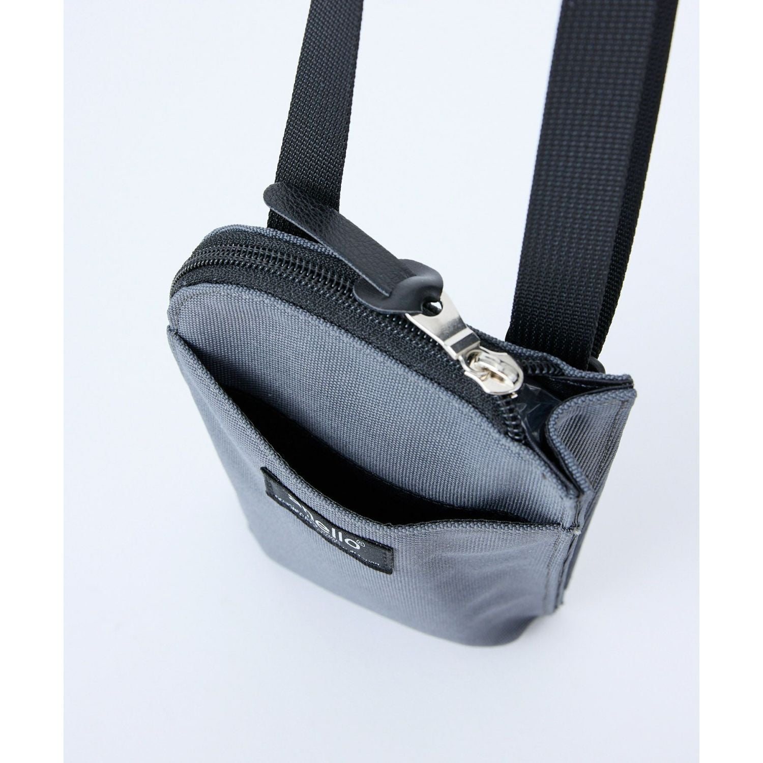 Anello To Go Rounded Zip Mini Shoulder Bag (Grey)
