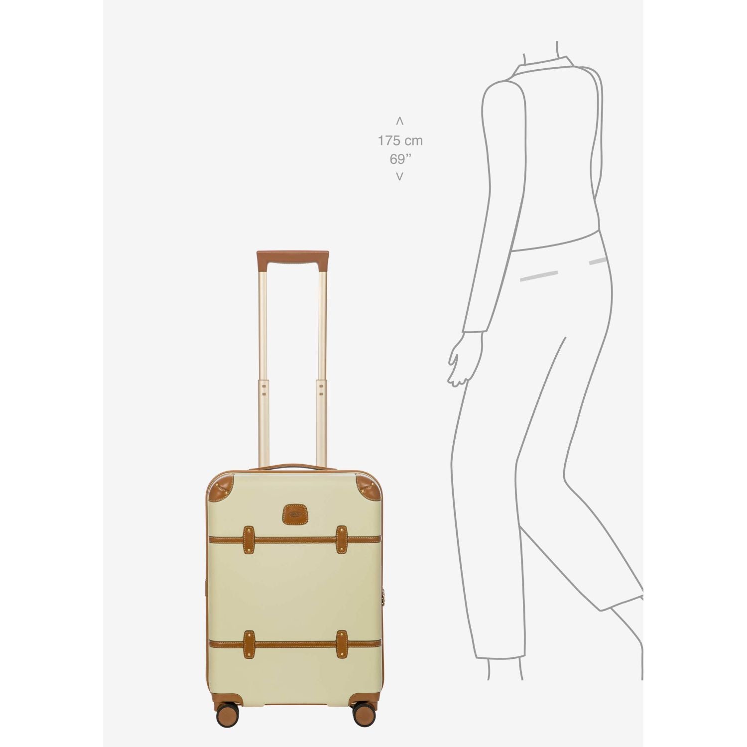 BRIC'S Bellagio 3 21" Carry-On Luggage Spinner (Cream)