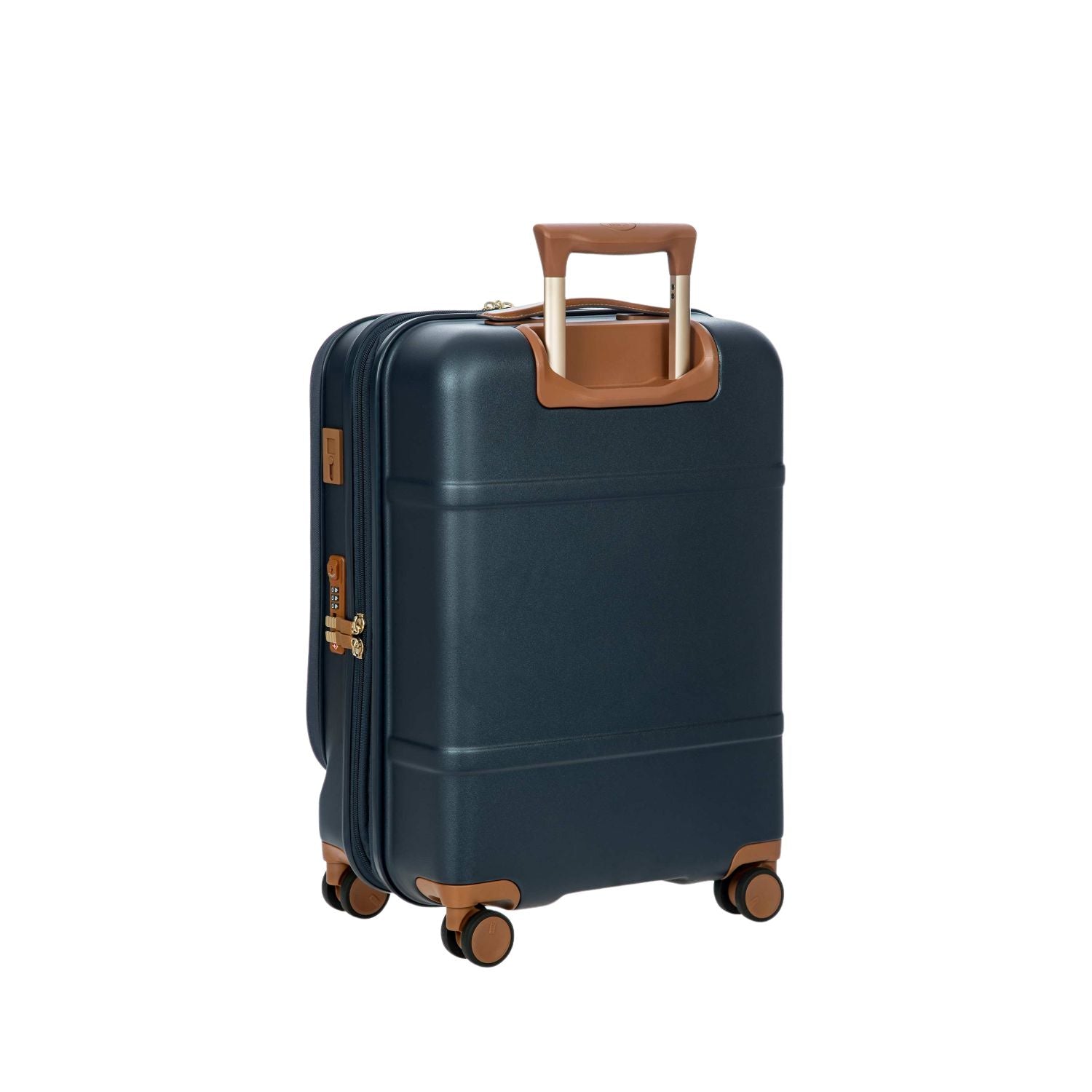BRIC'S Bellagio 3 21" Expandable Carry-On Luggage Spinner + Pocket with USB (Blue)