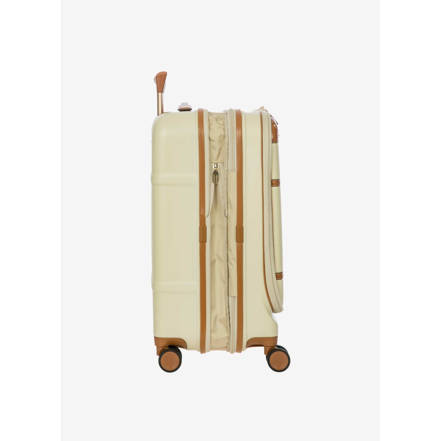 BRIC'S Bellagio 3 21" Expandable Carry-On Luggage Spinner + Pocket with USB (Cream)