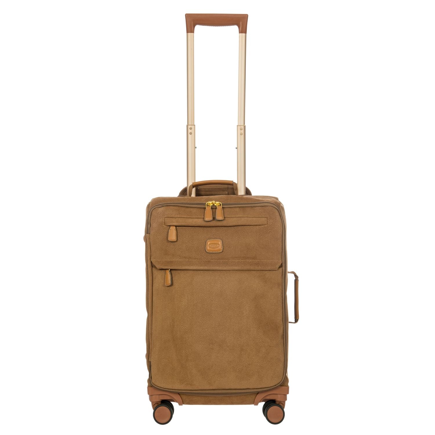 BRIC'S Life 22" Carry On Luggage With Front Access Opening Spinner (Camel)