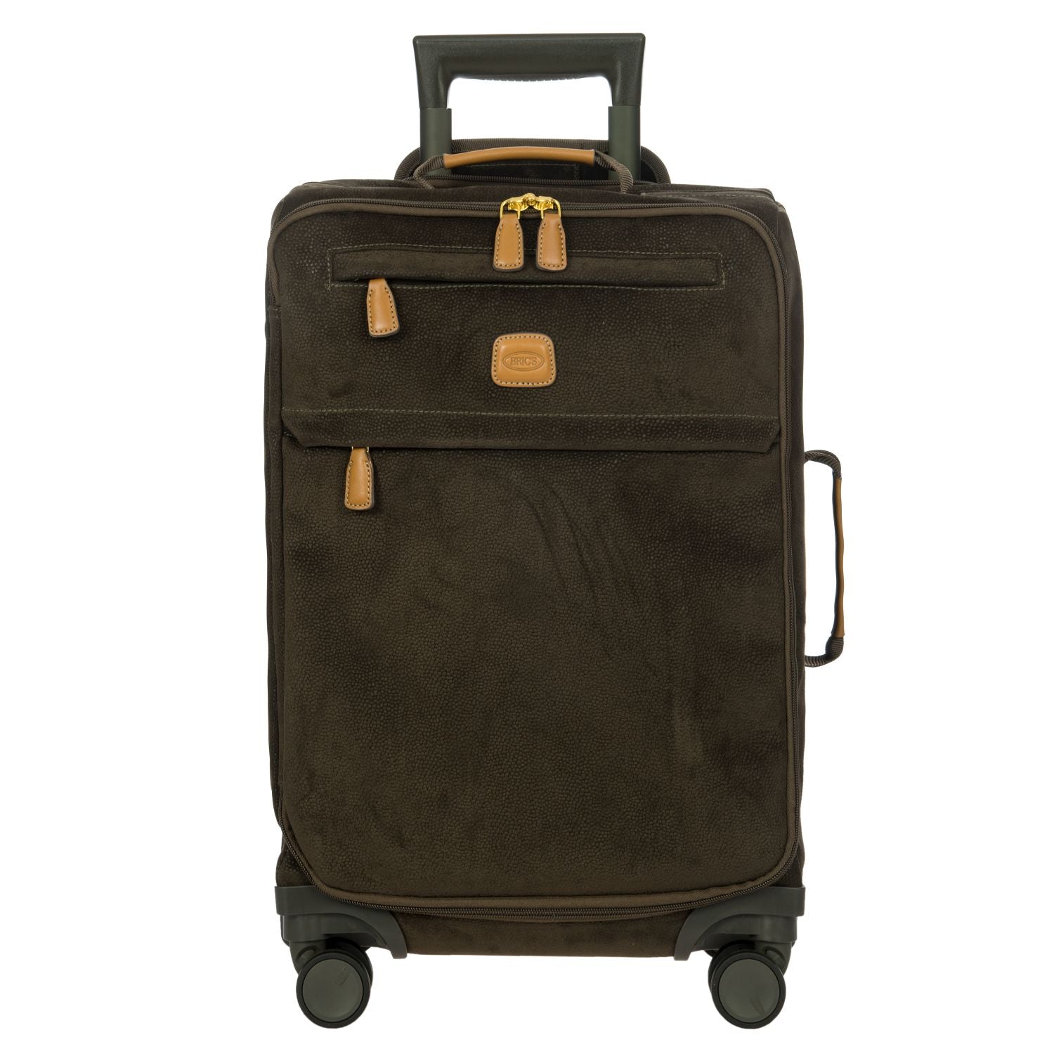 BRIC'S Life 22" Carry On Luggage With Front Access Opening Spinner (Olive)