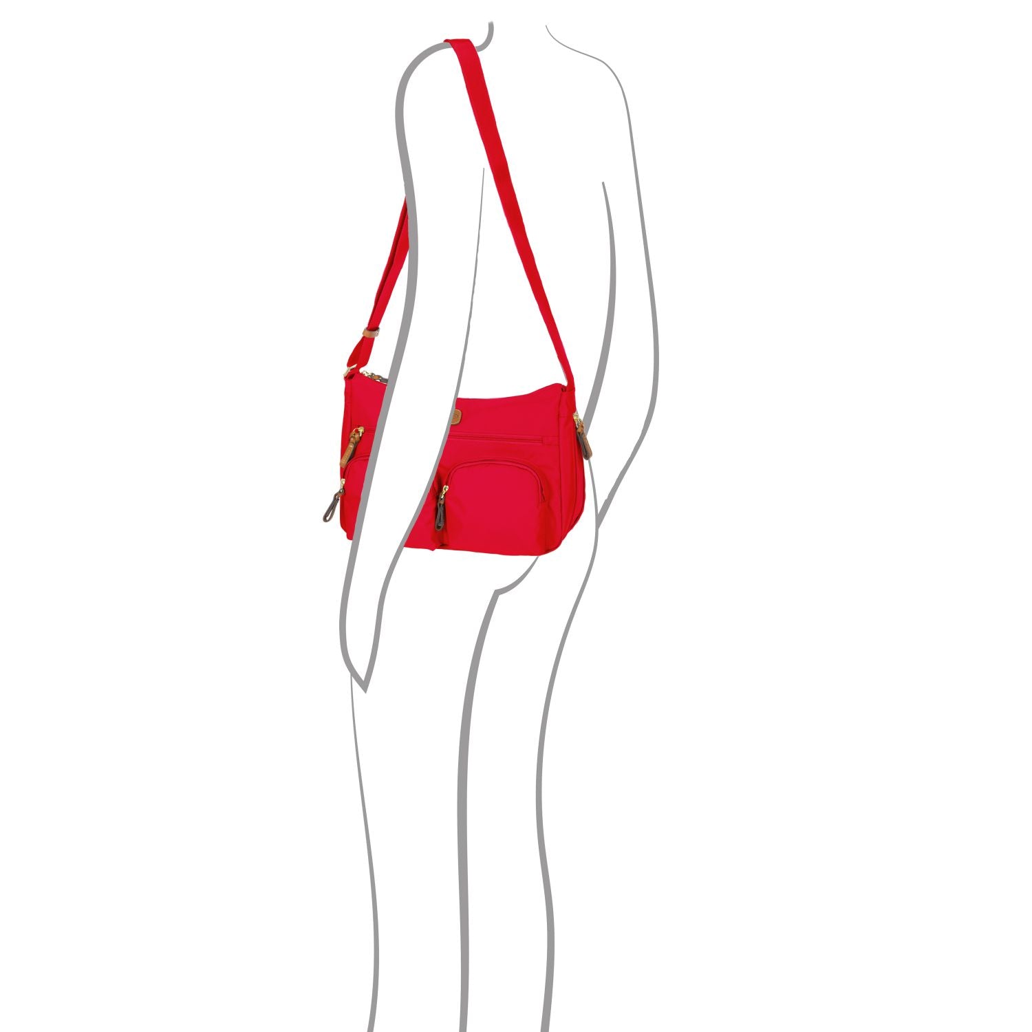 BRIC'S X-Bag Expandable Shoulder Bag (Geranium)