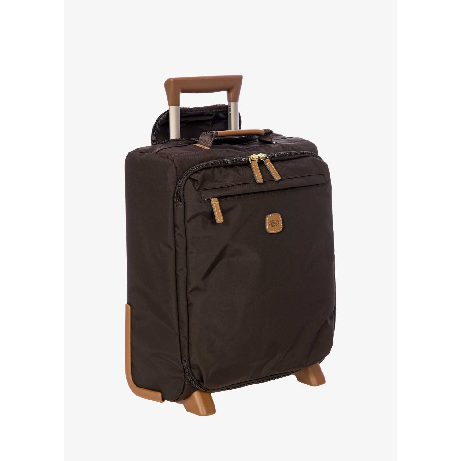 BRIC'S X-Travel 17.5" Underseat Trolley Luggage With Front Access Opening (Brown)