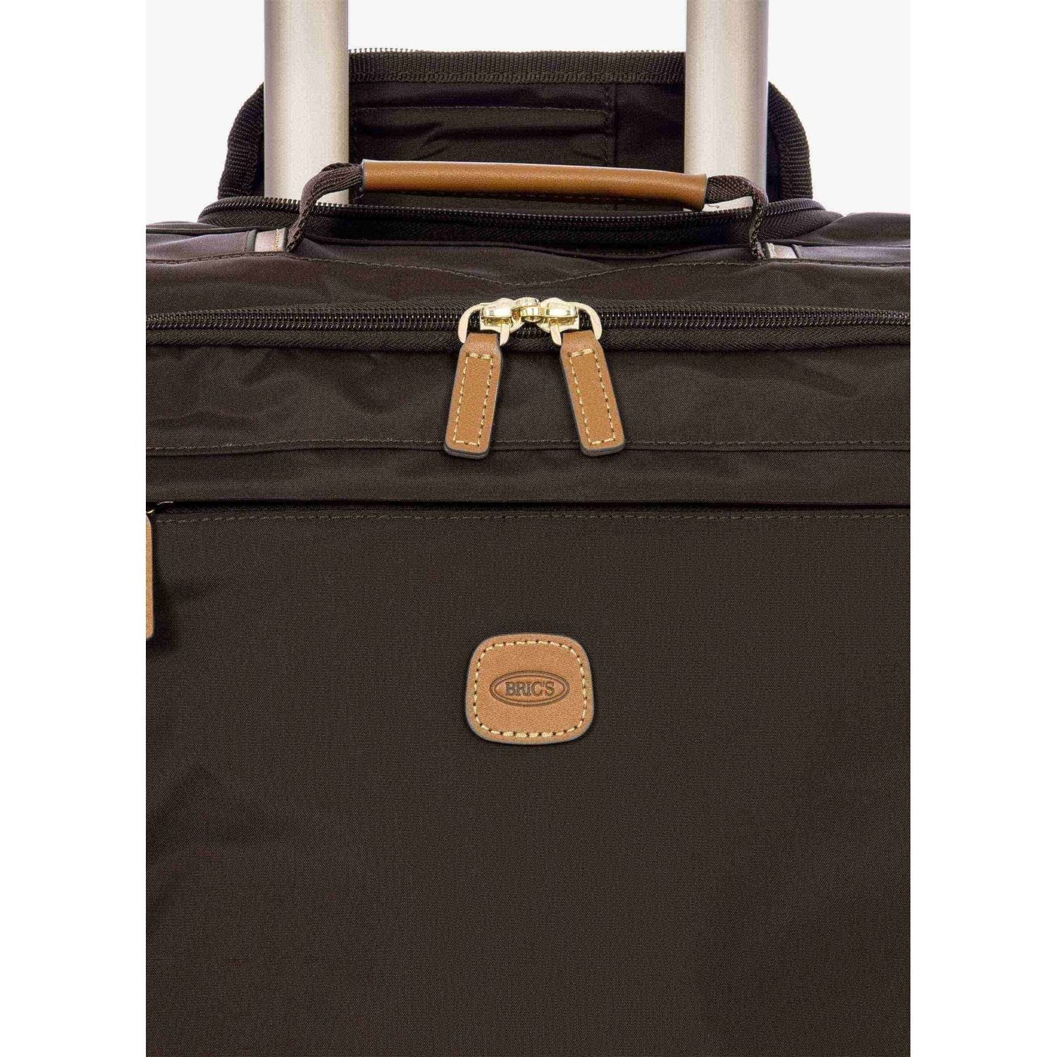 BRIC'S X-Travel 17.5" Underseat Trolley Luggage With Front Access Opening (Brown)