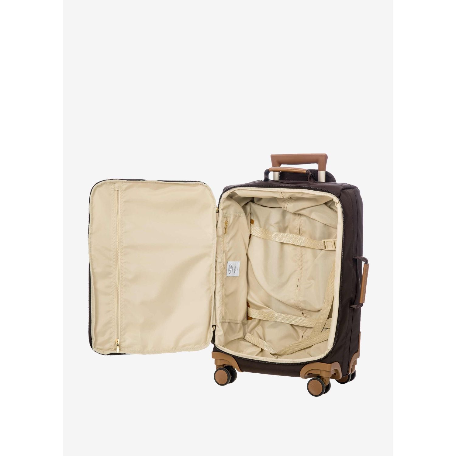 BRIC'S X-Travel 22" Carry On Luggage With Front Access Opening Spinner (Brown)