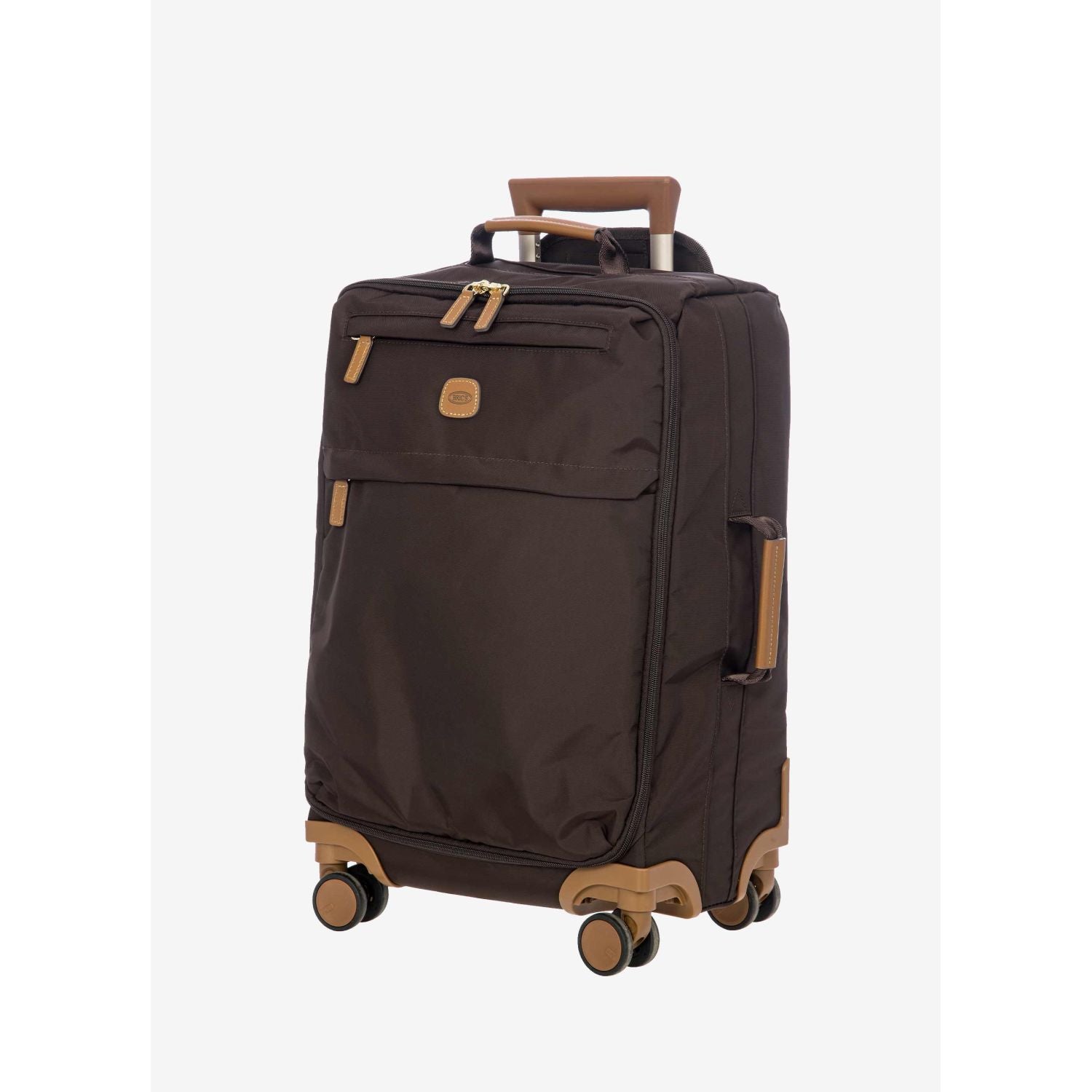 BRIC'S X-Travel 22" Carry On Luggage With Front Access Opening Spinner (Brown)