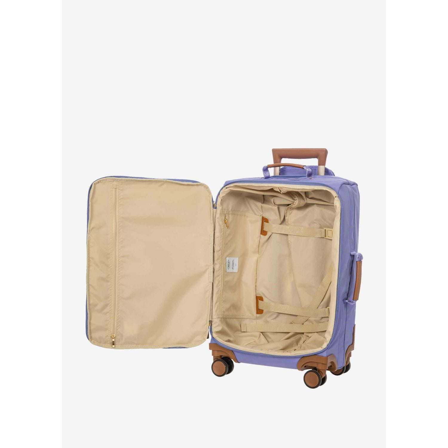 BRIC'S X-Travel 22" Carry On Luggage With Front Access Opening Spinner (Lilac)