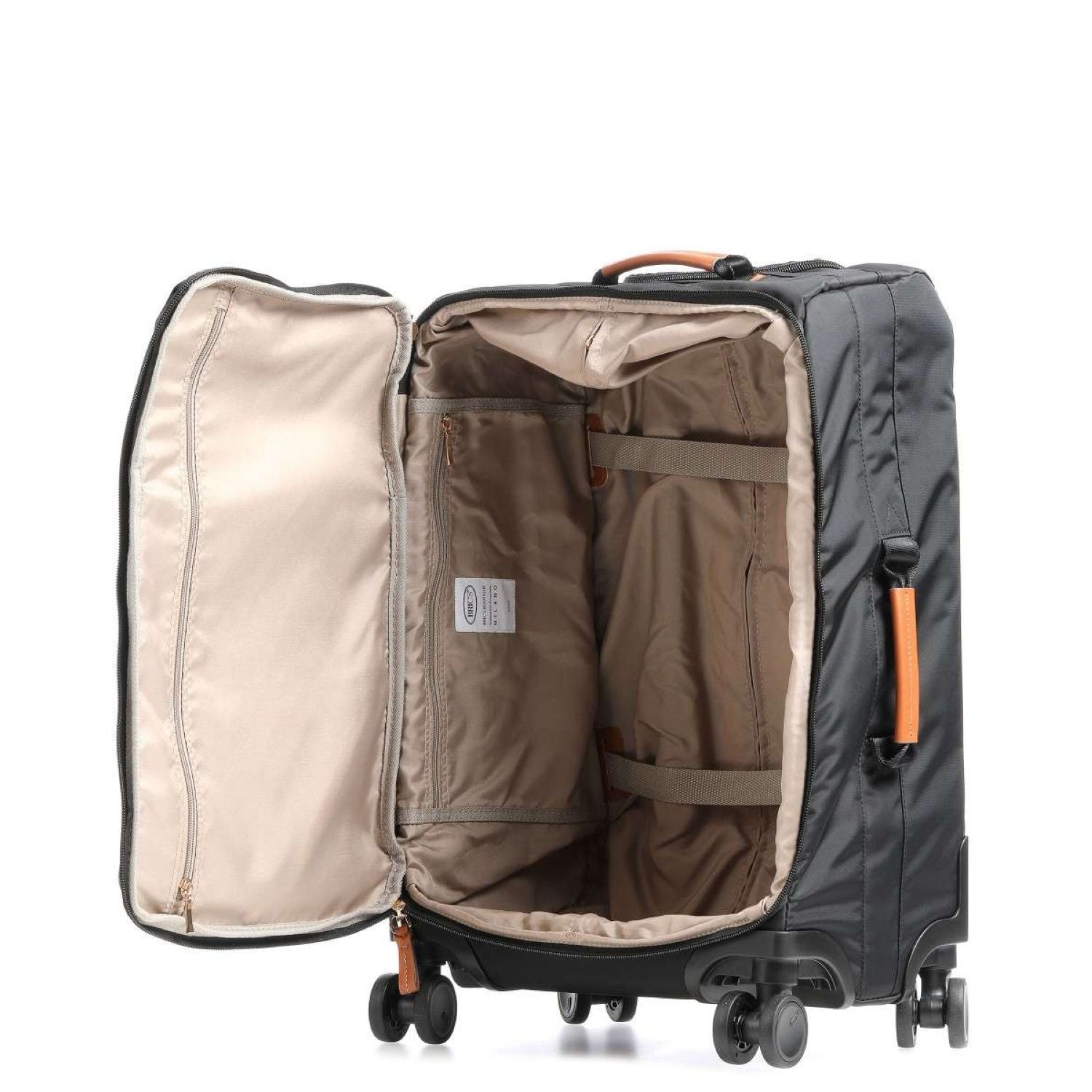 BRIC'S X-Travel 22" Carry On Luggage With Front Access Opening Spinner (Black)