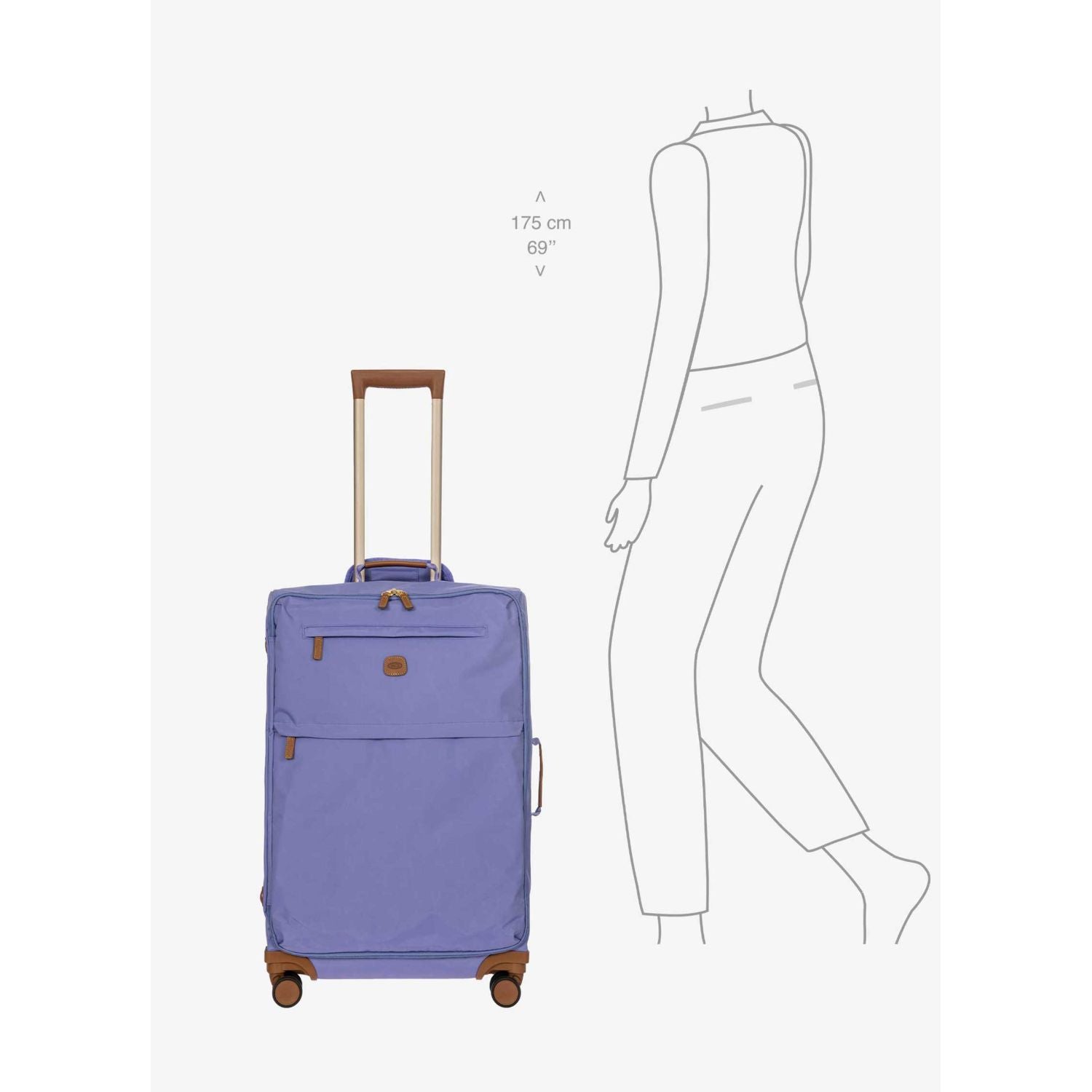 BRIC'S X-Travel 28" Medium Luggage With Front Access Opening Spinner (Lilac)