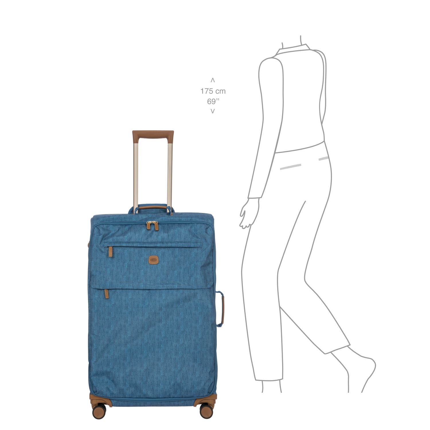 BRIC'S X-Travel 30" Large Luggage With Front Access Opening Spinner (Jeans)