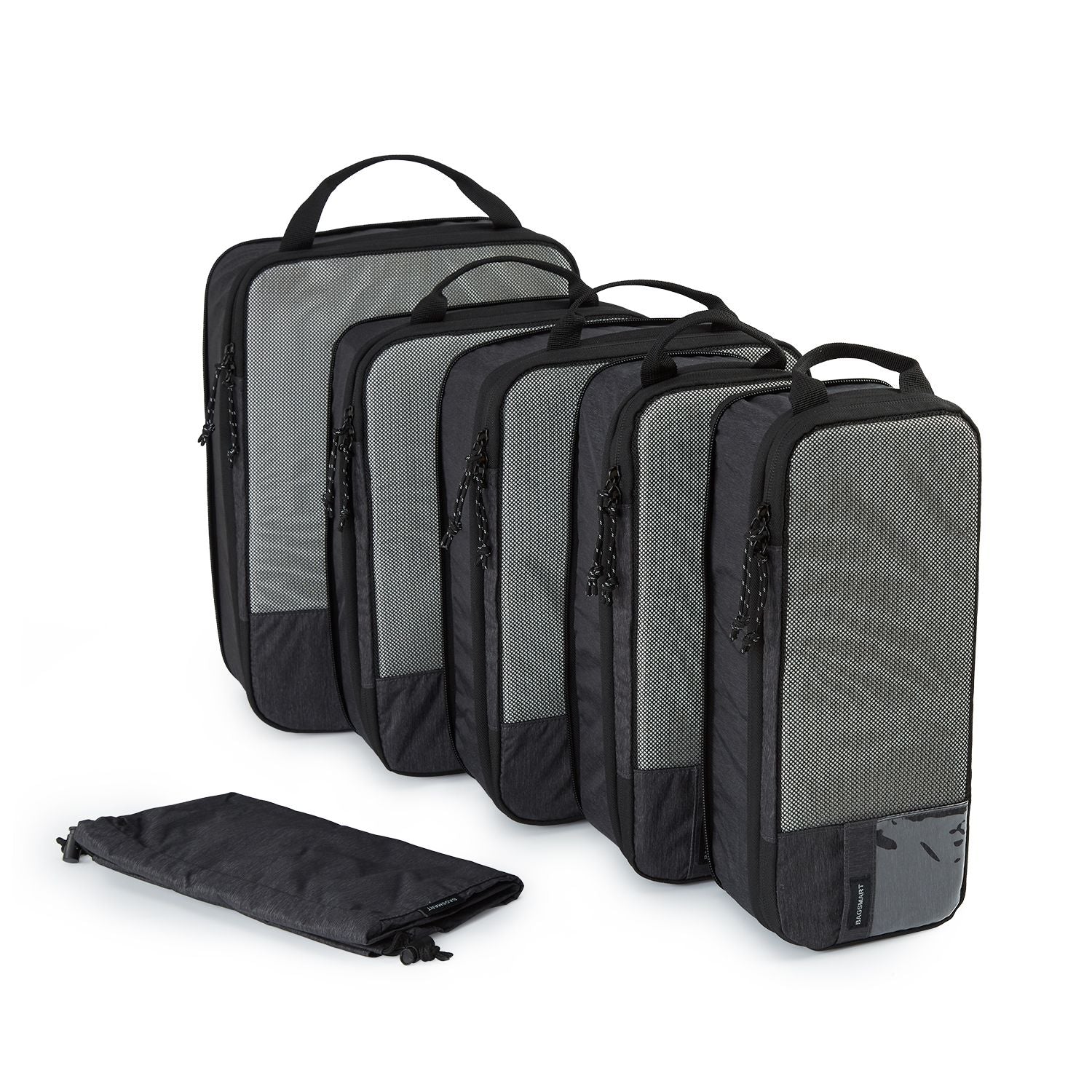 Bagsmart 6-In-1 Compression Packing Cubes (Black)