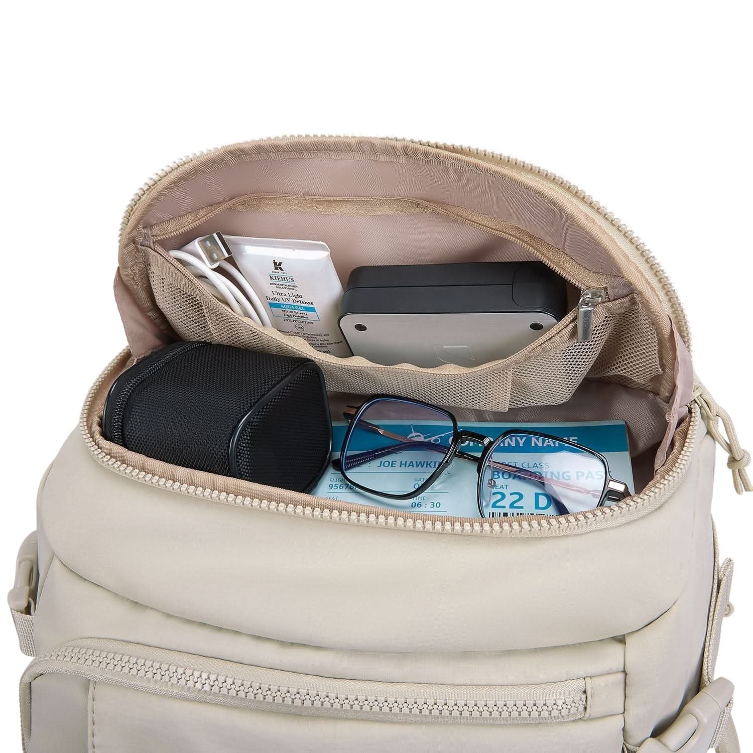 Bagsmart Blast Quick Access Carry On Travel Backpack Standard 28L (Beige)