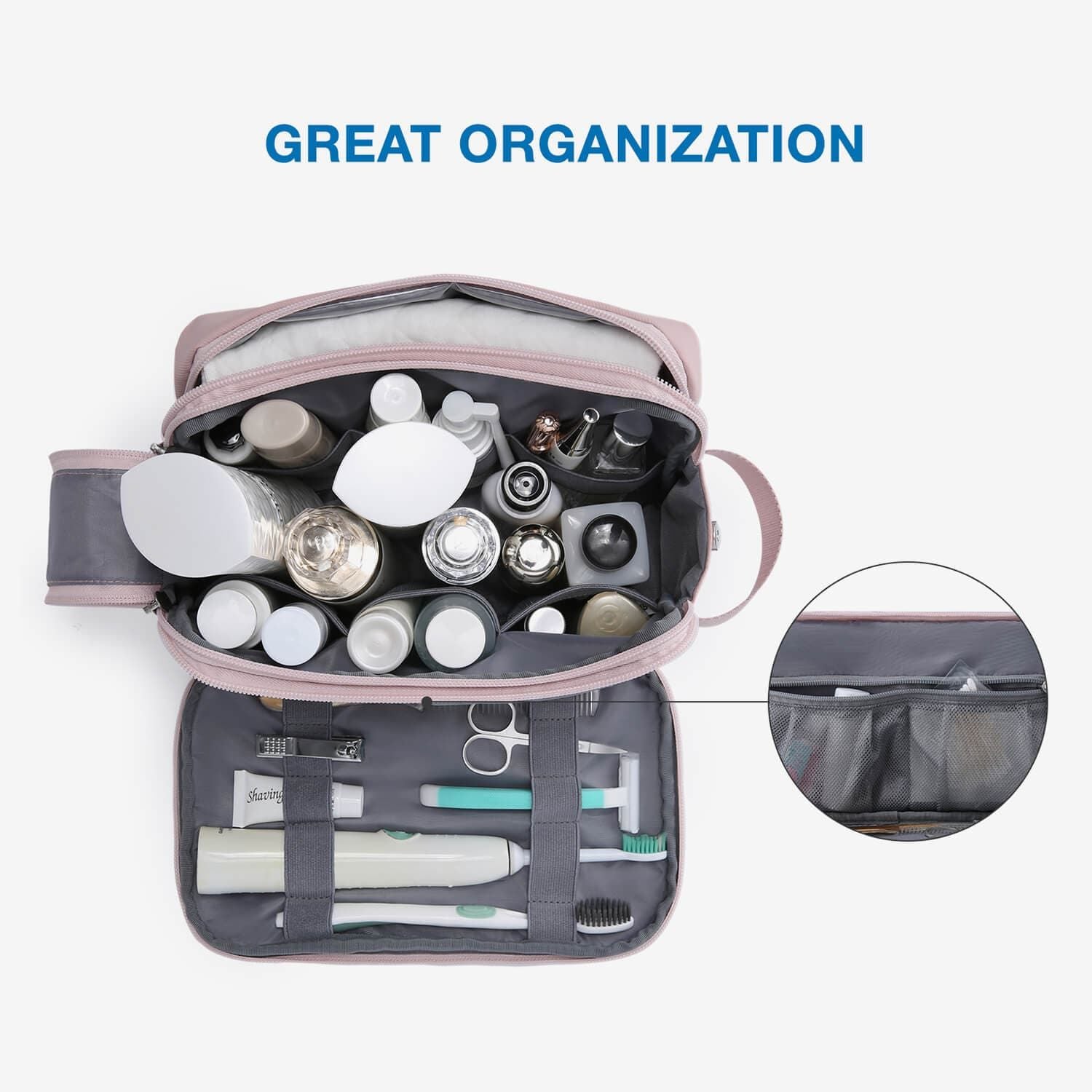 Bagsmart On-Road Toiletry Bag (Pink)