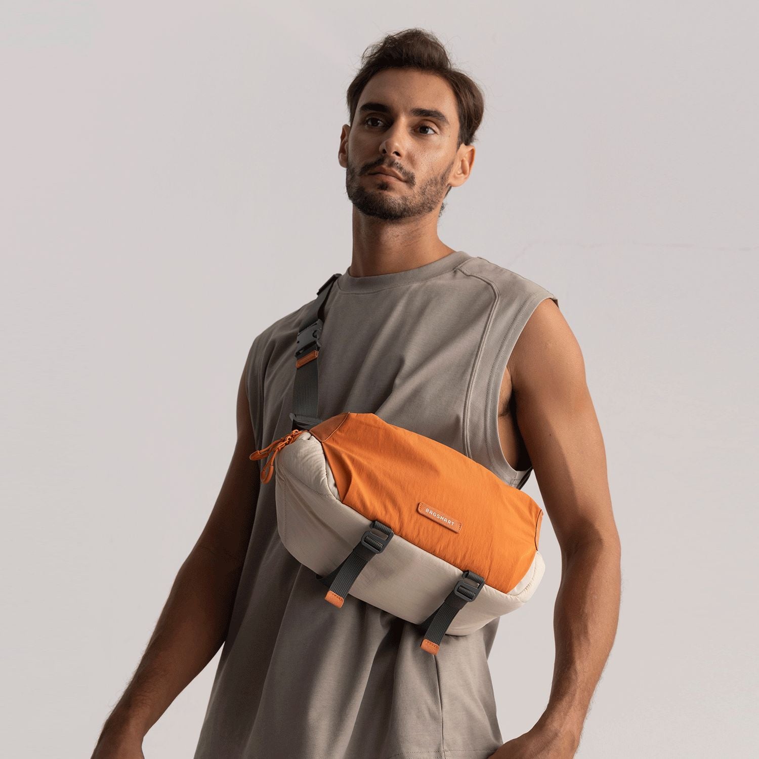 Bagsmart Soar Camera Sling Bag With Tripod Holder 6L (Orange)