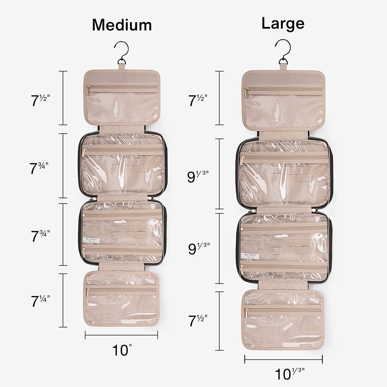 Bagsmart The Space Saver Toiletry Bag Medium (Black)