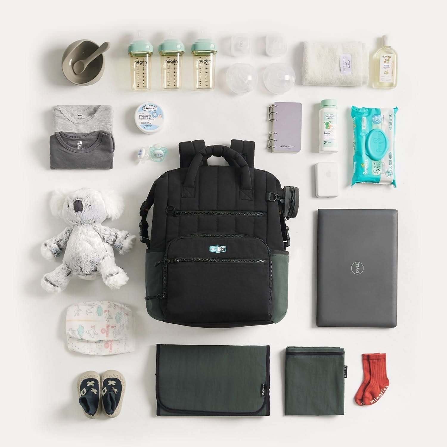 Bagsmart Walker Featherlight Travel Diaper Backpack 25L (Black)