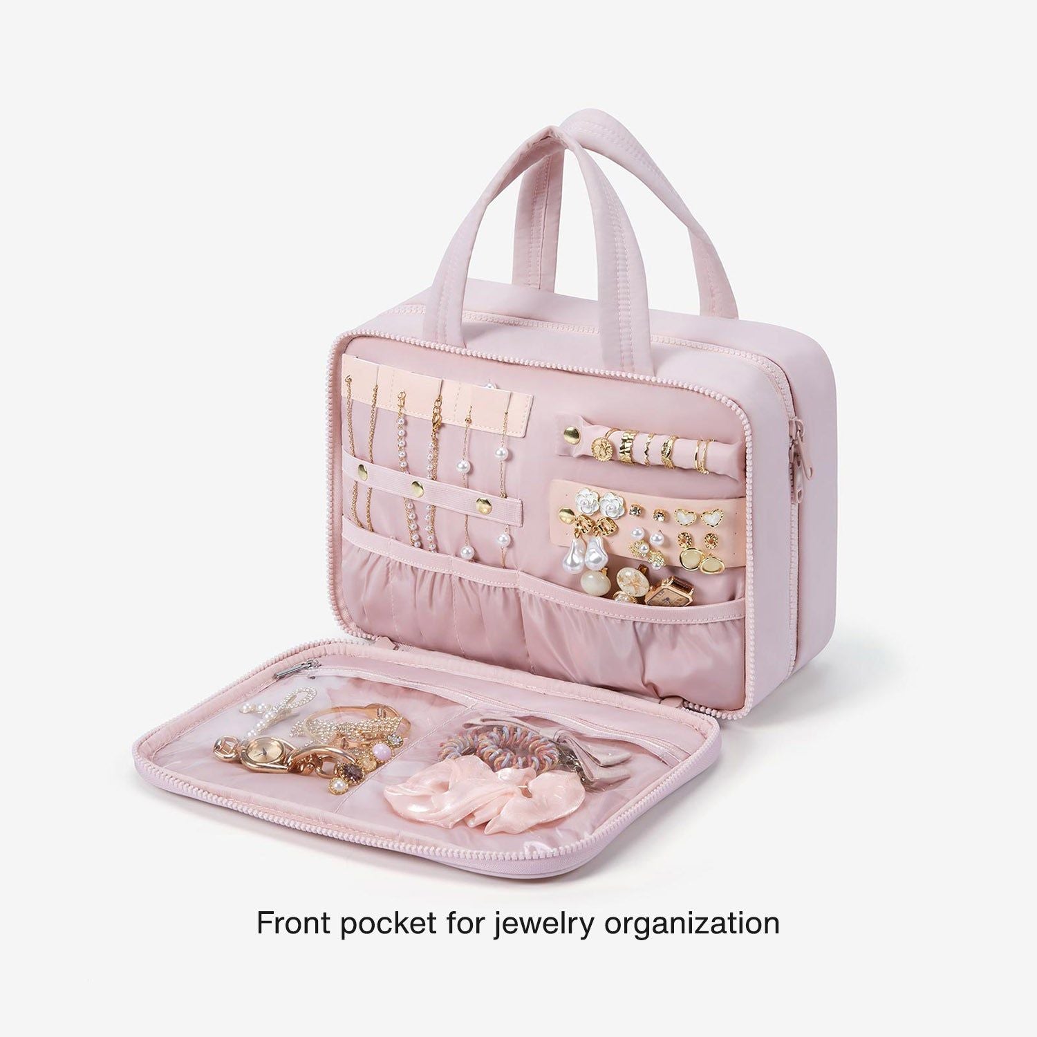 Bagsmart Zora Spacesaver Puffy Multi-Functional Toiletry Bag Medium (Pink)