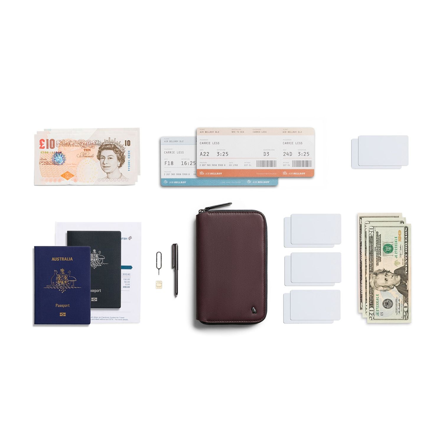 Bellroy Travel Folio - Deep Plum