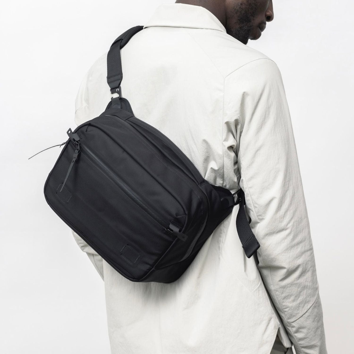 Black Ember 11" Tablet Grip Sling Bag 8L - Jet Black