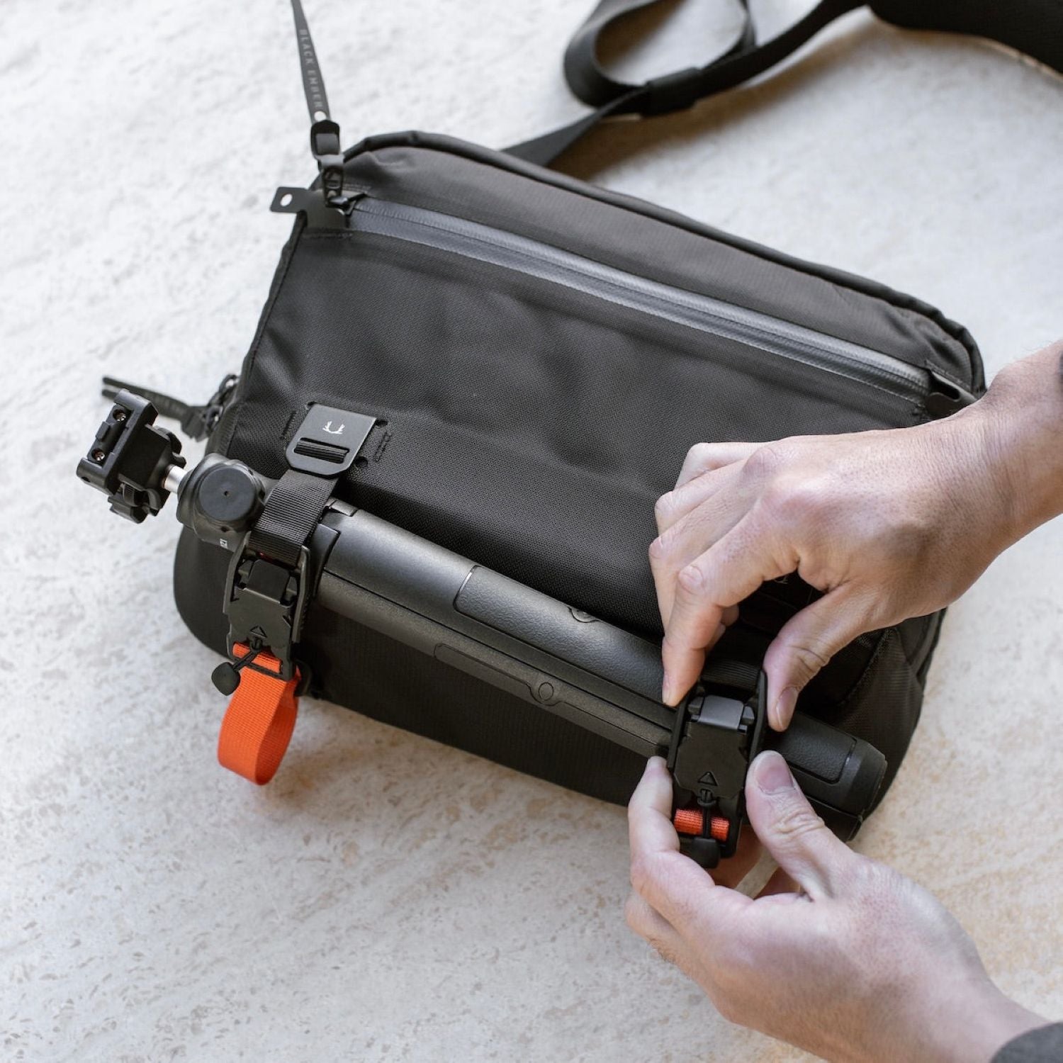 Black Ember Grip Sling V-Buckle Straps - Jet Black