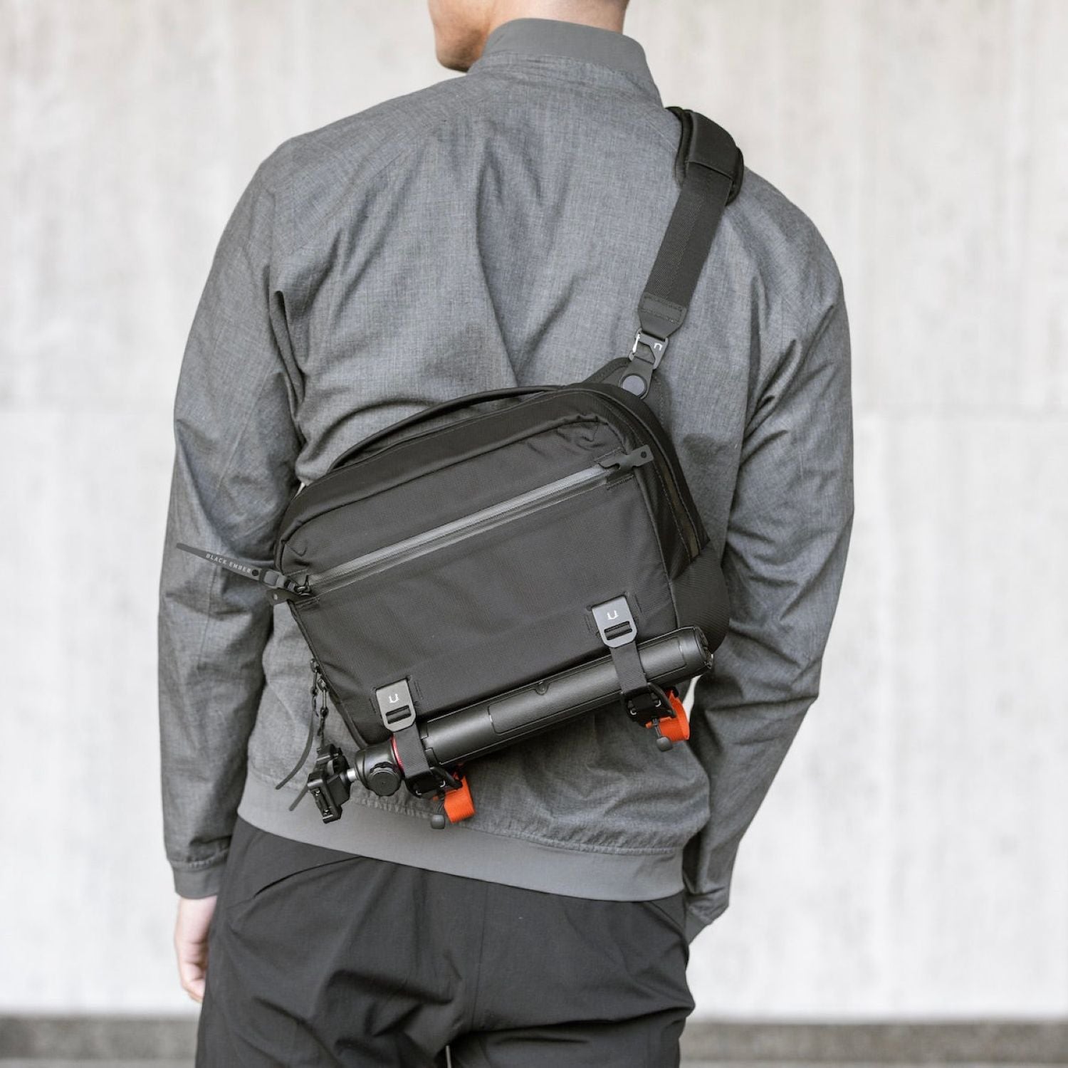 Black Ember Grip Sling V-Buckle Straps - Jet Black
