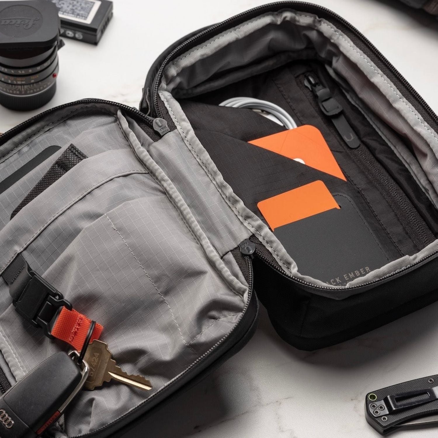 Black Ember (Limited Edition) Kompak Sling Bag 5L - Slate Blue