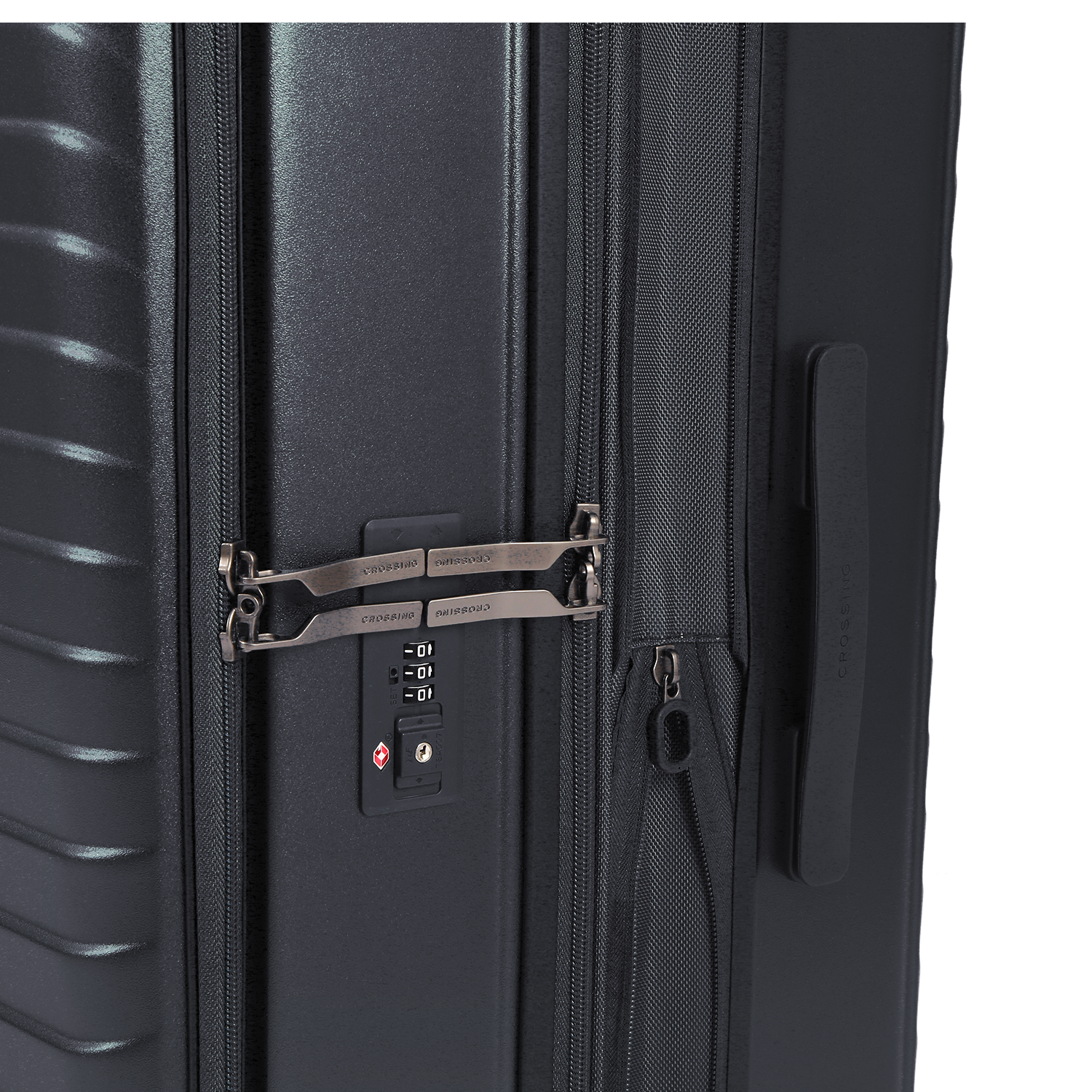 CROSSING INVI 30" Large Expandable Luggage With Front & Middle Access V3 - Black